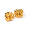 Wholesale Stainless Steel Electroplated Geometric Retro Women's Earrings