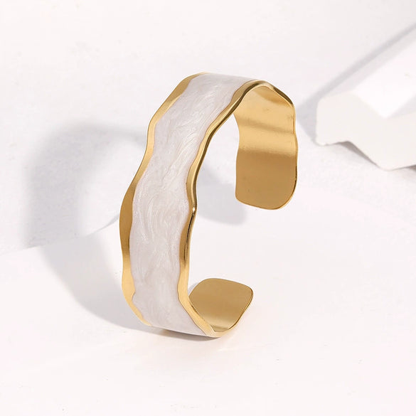 Wholesale Stainless Steel Electroplated Geometric Simple Bracelet For Women