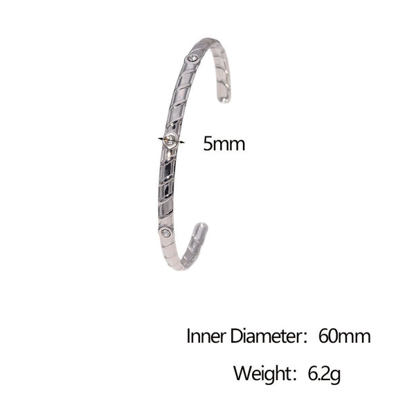 Wholesale Stainless Steel Electroplated Geometric Simple Bracelet