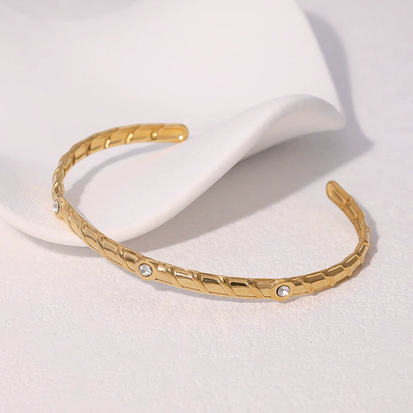Wholesale Stainless Steel Electroplated Geometric Simple Bracelet