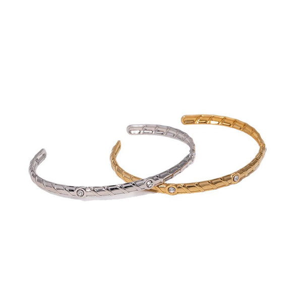 Wholesale Stainless Steel Electroplated Geometric Simple Bracelet