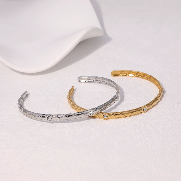 Wholesale Stainless Steel Electroplated Geometric Simple Bracelet