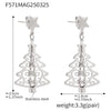 Wholesale 316L Stainless Steel Electroplated Geometric Small Tree Earrings For Women Light Luxury Style