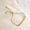 Wholesale Stainless Steel Electroplated Geometric Smiley Face Pullout Bracelet For Women
