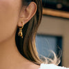 Wholesale Stainless Steel Electroplated Geometric Star And Moon Tassel Earrings For Women