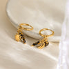 Wholesale Stainless Steel Electroplated Geometric Star And Moon Tassel Earrings For Women