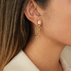 Wholesale Stainless Steel Electroplated Geometric Tassel Earrings For Women