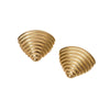 Wholesale Stainless Steel Electroplated Geometric Triangle Horizontal Stripes Niche Cool Style Earrings For Women