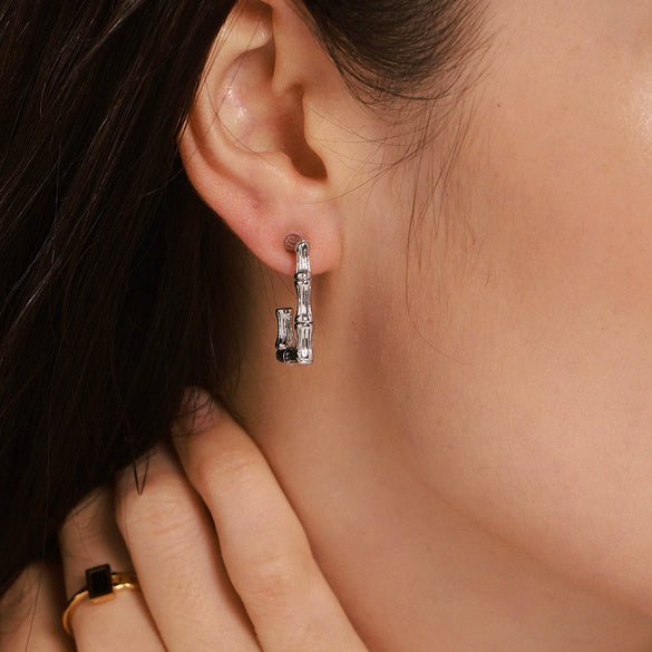Wholesale 316L Stainless Steel Electroplated Geometric Ushaped Rectangular Earrings For Women