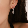Wholesale 316L Stainless Steel Electroplated Geometric Ushaped Rectangular Earrings For Women