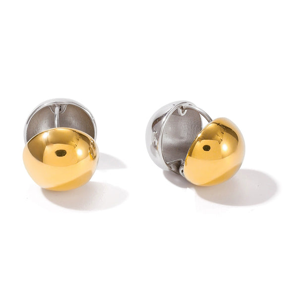 Wholesale Stainless Steel Electroplated Geometric Women's Earrings In Normcore And Ins Style