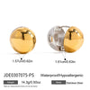 Wholesale Stainless Steel Electroplated Geometric Women's Earrings In Normcore And Ins Style