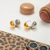 Wholesale Stainless Steel Electroplated Geometric Women's Earrings In Normcore And Ins Style