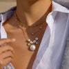 Wholesale Stainless Steel Electroplated Gold Round Beads Geometric Ins Style Necklace For Women