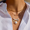Wholesale Stainless Steel Electroplated Gold Round Beads Geometric Ins Style Necklace For Women