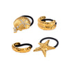 Wholesale Stainless Steel Electroplated Hair Ring And Love Bow Horsetail Hair Rope For Women