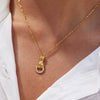 Wholesale Stainless Steel Electroplated Handshaped Pendant Necklace For Women