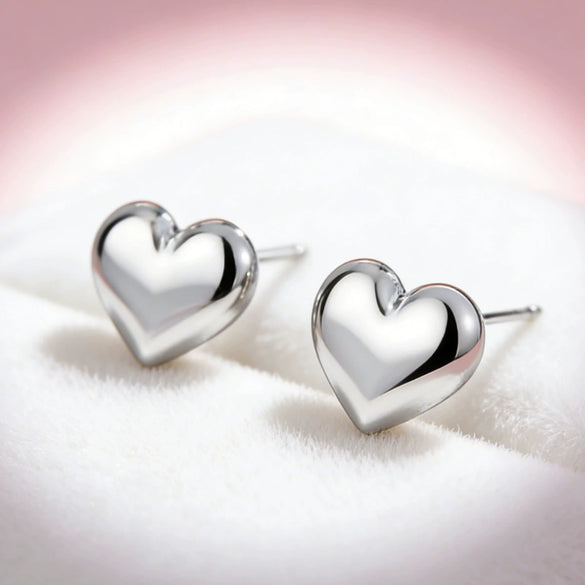 Wholesale Stainless Steel Electroplated Heart And Drop Bell Pattern Jewelry Set Including Necklace And Earrings For Women