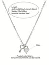 Wholesale Stainless Steel Electroplated Heart And Drop Bell Pattern Jewelry Set Including Necklace And Earrings For Women