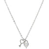 Wholesale Stainless Steel Electroplated Heart And Drop Bell Pattern Jewelry Set Including Necklace And Earrings For Women