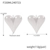 Wholesale 316L Stainless Steel Electroplated Heart Geometric Style Women's Earrings