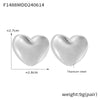 Wholesale 316L Stainless Steel Electroplated Heart Geometric Style Women's Earrings