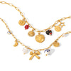 Wholesale Stainless Steel Electroplated Heart Shape Flower Bow Tie Star Geometric Pendant Necklace For Women
