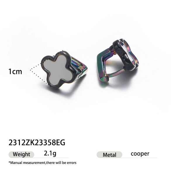 Wholesale Stainless Steel Electroplated Heart Star Geometric Earrings For Women