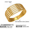 Wholesale Stainless Steel Electroplated Hollow Geometric Line Inlaid Mud Diamond Spring Open Bracelet