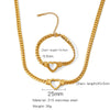Wholesale Stainless Steel Electroplated Hollow Heartshaped Geometric Simple Unisex Bracelet Necklace