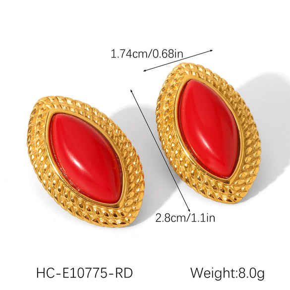 Wholesale Stainless Steel Electroplated Ins Style Geometric And Flower Pattern Women's Earrings