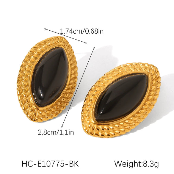 Wholesale Stainless Steel Electroplated Ins Style Geometric And Flower Pattern Women's Earrings