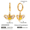 Wholesale Stainless Steel Electroplated Insectshaped Geometric Earrings For Women