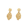 Wholesale Stainless Steel Electroplated Irregular Embossed Fashion Ol Women's Earrings