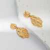 Wholesale Stainless Steel Electroplated Irregular Embossed Fashion Ol Women's Earrings