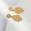 Wholesale Stainless Steel Electroplated Irregular Embossed Fashion Ol Women's Earrings