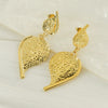 Wholesale Stainless Steel Electroplated Irregular Leaves Midlength Women's Earrings In Middle Ancient Vintage Style