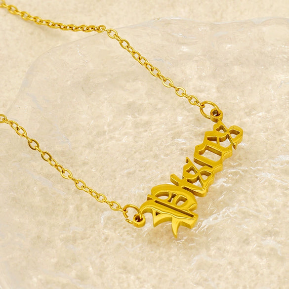 Wholesale Stainless Steel Electroplated 18K Gold Constellation Cross Chain Necklace Fashion Simple Versatile Unisex