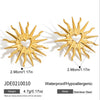 Wholesale Stainless Steel Electroplated 18K Gold Cut Out Heart And Flower Earrings For Women