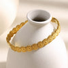 Wholesale Stainless Steel Electroplated 18K Gold Daisy Buckle Bracelet For Women In Fashion Style