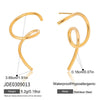 Wholesale Stainless Steel Electroplated 18K Gold Geometric Butterfly Earrings For Women