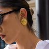 Wholesale Stainless Steel Electroplated 18K Gold Geometric Heart Earrings For Women