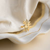 Wholesale Stainless Steel Electroplated 18K Gold Geometric Sunflower Ring For Women Stylish Unique