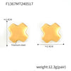 Wholesale Stainless Steel Electroplated 18K Real Gold Irregular Geometric Solid Earrings Combination For Women