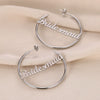 Wholesale Stainless Steel Electroplated Letters Numbers Text Round Earrings For Women