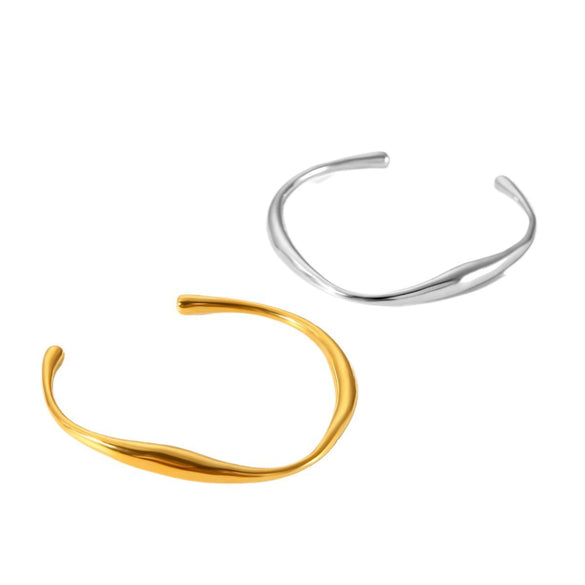 Wholesale Stainless Steel Electroplated Light Luxury Specialshaped Open Bracelet For Girls