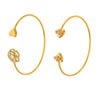Wholesale 316L Stainless Steel Electroplated Love Rose Geometric Fashion Women's Bracelet