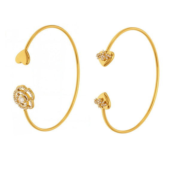 Wholesale 316L Stainless Steel Electroplated Love Rose Geometric Fashion Women's Bracelet