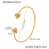 Wholesale 316L Stainless Steel Electroplated Love Rose Geometric Fashion Women's Bracelet