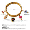 Wholesale 316L Stainless Steel Electroplated Multielement Cartoon Oil Drop Pendant Bracelet Jewelry For Women